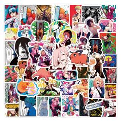 chainsaw man anime waterproof stickers (50pcs a set)