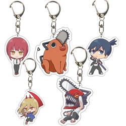 chainsaw man anime keychain