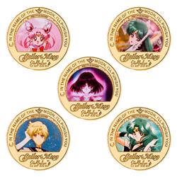 Sailor Moon Crystal anime Coin badge price for a set of 5pcs