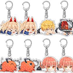 chainsaw man anime keychain