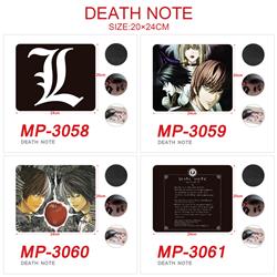 Death Note anime Mouse pad 20*24cm price for a set of 5 pcs