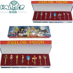 Sailor Moon Crystal anime keychain a set