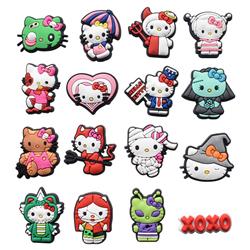 helloKitty anime rubber shoe sticker price for 100pcs