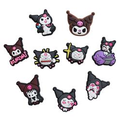 Kuromi anime rubber shoe sticker price for 100pcs