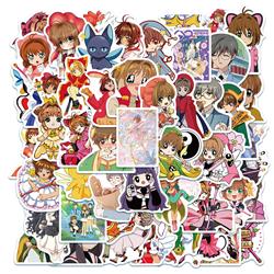 Card Captor Sakura anime waterproof stickers (50pcs a set)