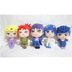 JoJos Bizarre Adventure anime Plush doll 18cm 5 pcs a set