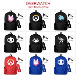 Overwatch anime bag+Small pencil case set