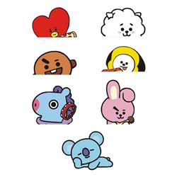 BTS anime car sticker