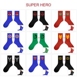 Superhero anime socks 5 pcs a set