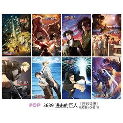 Attack On Titan anime poster price for a set of 8 pcs