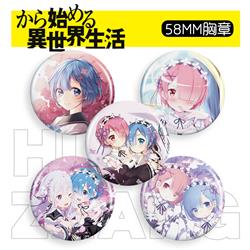 Re Zero Kara Hajimeru Isekai Seikatsu anime badge 58mm