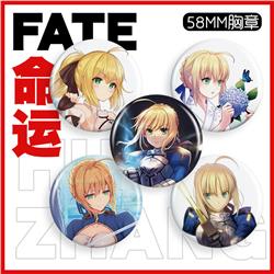 Fate anime badge 58mm 5 pcs a set
