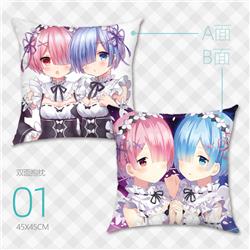 Re Zero Kara Hajimeru Isekai Seikatsu anime pillow cushion 45*45cm