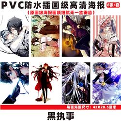 Kuroshitsuji anime wall poster price for a set of 8 pcs