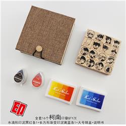 Detective Conan anime Wooden seal 16 pcs a set