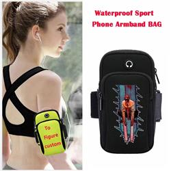 chainsaw man anime wateroof sport phone armband bag