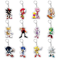 Sonic anime keychain