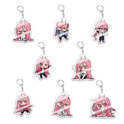 chainsaw man anime keychain