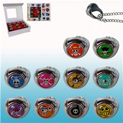 One piece anime ring 10 pcs a set