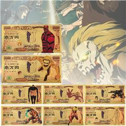 Attack On Titan anime Commemorative bank notes