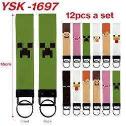 Minecraft anime keychain 12 pcs a set