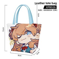 EVA anime leather tote bag