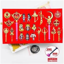 Sailor Moon Crystal anime keychain a set