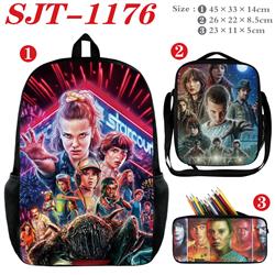 Stranger Things anime Backpack a set