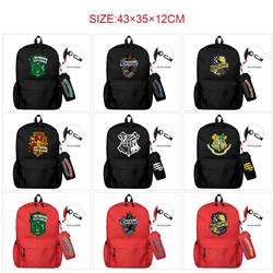 Harry Potter anime Backpack bag+pencil bag