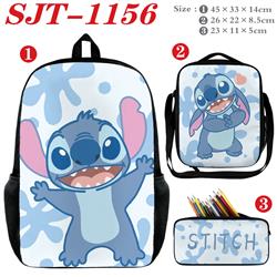 Stitch anime Backpack a set