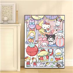 Kuromi anime DIY digital oil painting with frame(boxed)40*50cm