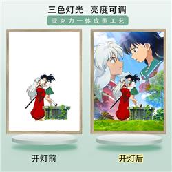 Inuyasha anime light painting(Large A4 wireless touch lithium battery charging model)