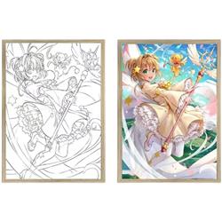 Card Captor Sakura anime light painting(Large A4 wireless touch lithium battery charging model)