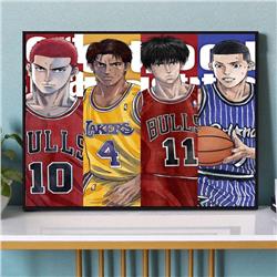 Slam dunk anime DIY digital oil painting with frame(boxed)40*50cm