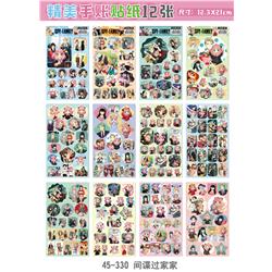 SPY×FAMILY anime sticker price for 12 pcs