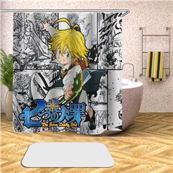 seven deadly sins anime shower curtain 150*200cm