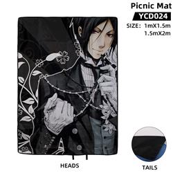 Kuroshitsuji anime picnic mat 150*200cm
