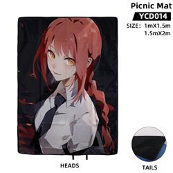 chainsaw man anime picnic mat 150*200cm