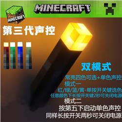 Minecraft anime lamp（ 4-color adjustable gear+voice control）