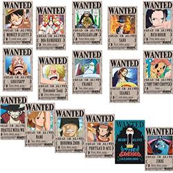 One Piece anime wall poster set price for a set of 16 pcs 42*29CM