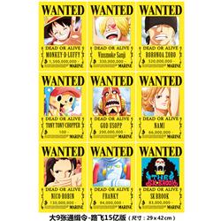 One piece anime posters price for a set of 9pcs