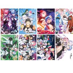 Re Zero Kara Hajimeru Isekai Seikatsu anime posters price for a set of 8 pcs