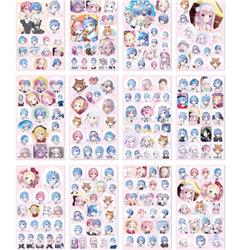 Re Zero Kara Hajimeru Isekai Seikatsu anime beautifully stickers pack of 12, 21*12cm