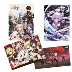 Genshin Impact anime posters price for a set of 4 pcs