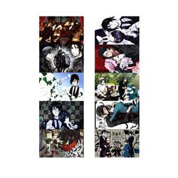 Kuroshitsuji anime crystal card stickers 8.7*5.5cm 10 pcs a set