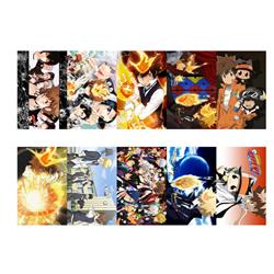 hitman reborn anime crystal card stickers 8.7*5.5cm 10 pcs a set