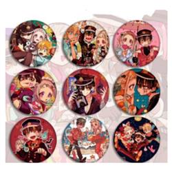 Toilet-bound hanako-kun anime badge 9 pcs a set