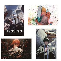 chainsaw man anime posters price for a set of 4 pcs