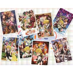 seven deadly sins anime posters price for a set of 8 pcs 42*29cm