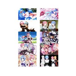 Re Zero Kara Hajimeru Isekai Seikatsu anime crystal card stickers 8.7*5.5cm 10 pcs a set